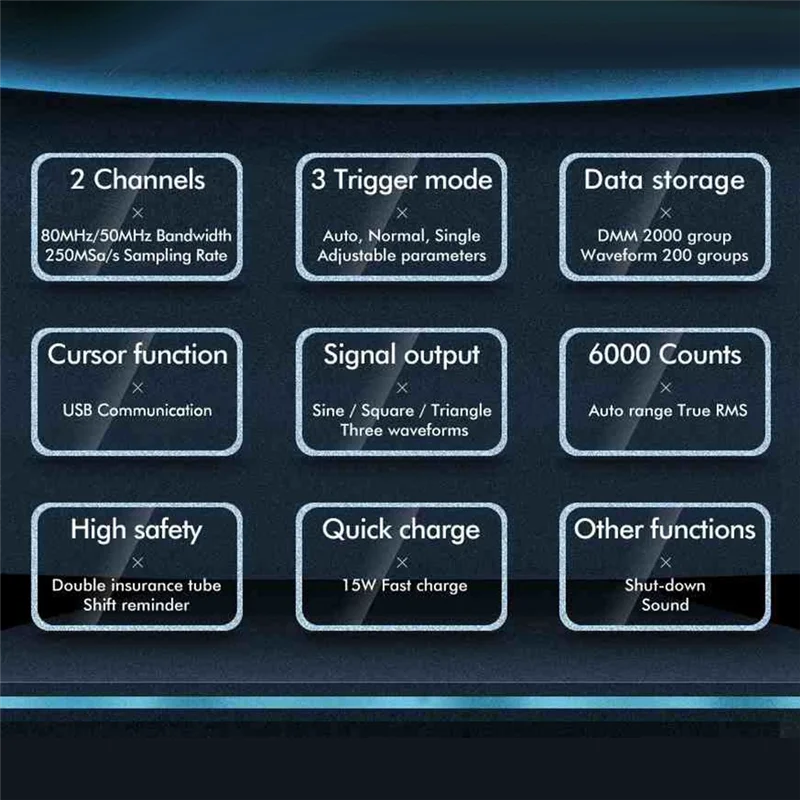 -A25M ET202D 80Mhz 250Msa/S راسم الذبذبات للتخزين الرقمي مولد إشارة متعدد 3 في 1 طقم أدوات إصلاح السيارات الإلكترونية