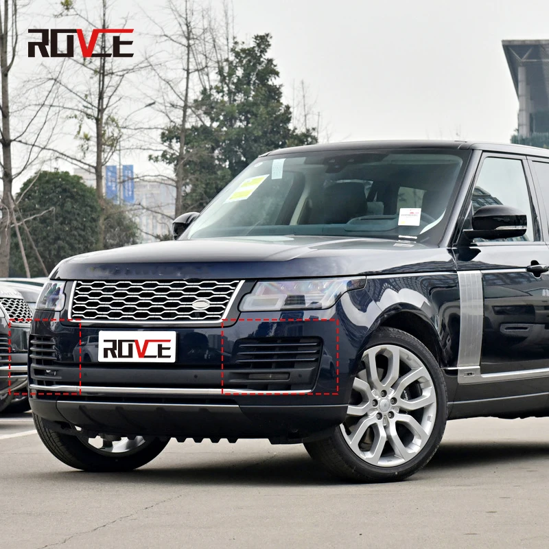 ROVCE Front Bumper Fog Light Grille Cover For Land Rover Range Rover Vogue L405 2018 2019 2020  2021 2022 Car Accessories