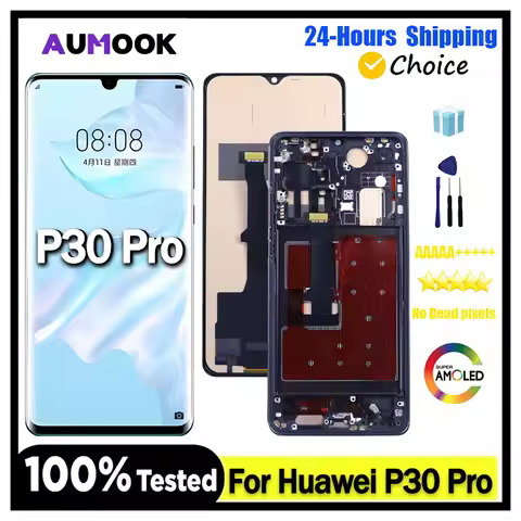 Pantalla OLED para Huawei P30 Pro, pantalla LCD táctil para Huawei P30 Pro VOG-L29 VOG-L09, piezas de ensamblaje de digitalizador de pantalla LCD