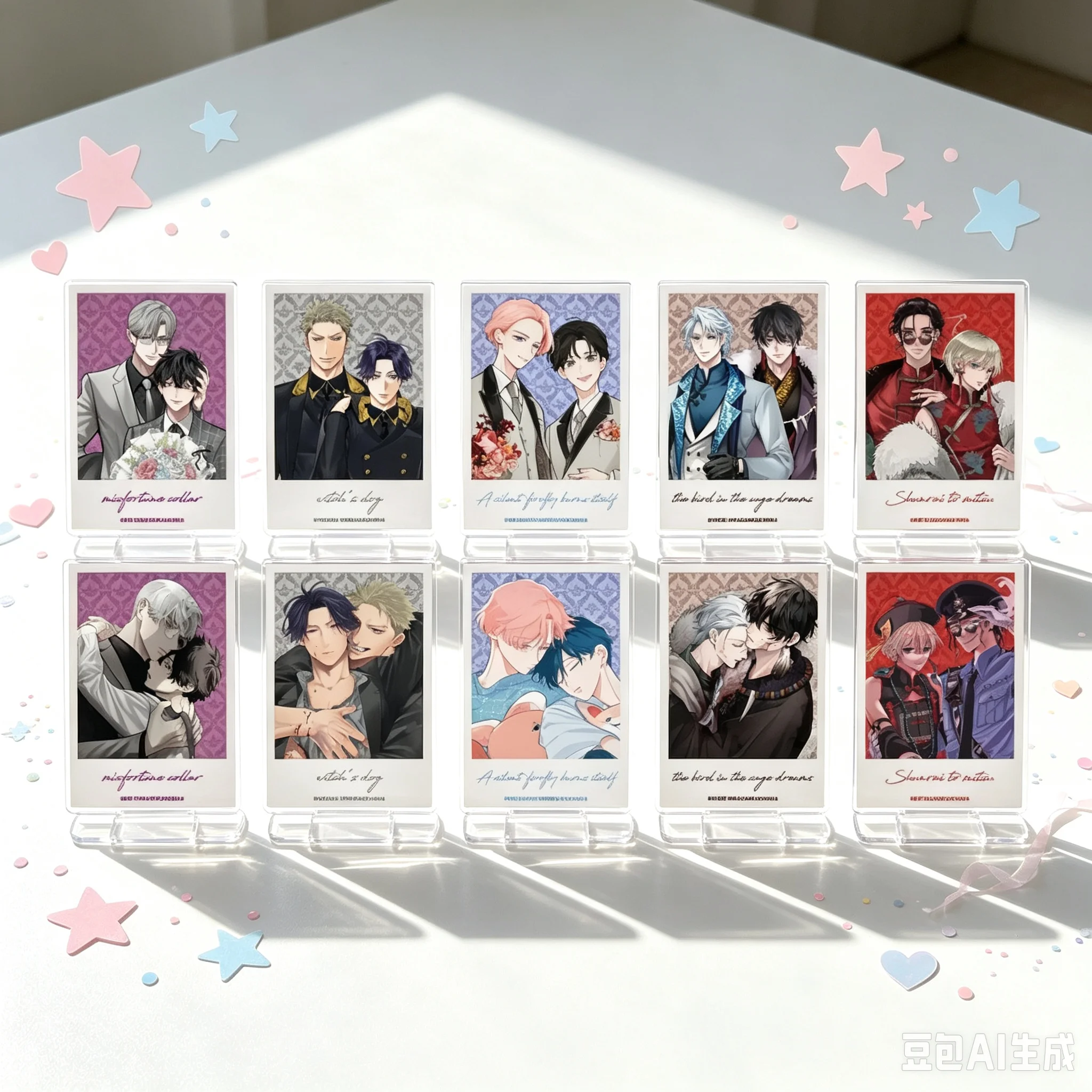 FUNNY Hot Acrylic Stand Model 15CM Anime Witch's Dog/Misfortune Collar Shunrai To Mitsu Model Action Decorations Gifts Keychain
