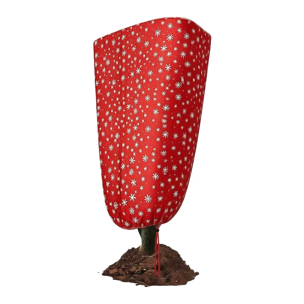 80x60cm For Christmas Tree Carry Bag Red Material Snowflake Pattern Pre Cut Oning for Trunk Secure Tie Down System