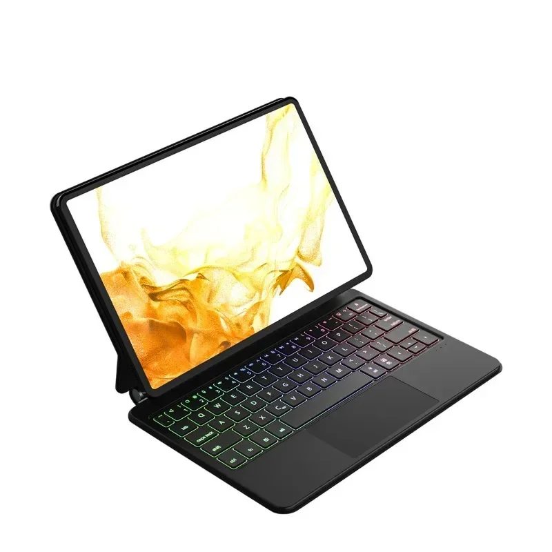 Imagem -02 - Teclado Mágico Retroiluminado com Touchpad Capa Folio Magnética para Samsung Galaxy Tab s9 fe Plus s9 Plus s7 fe s7 Plus s8 Mais 124