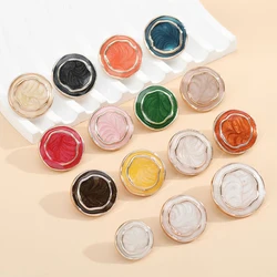 6/10Pcs High Quality 18MM/21MM/25MM Gold Flower Resin Buttons For DIY Sewing Button Needlework Clothing Women Coat Accessoires