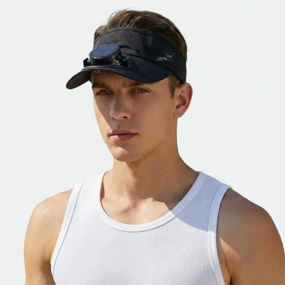 Solar Fan Sun Visors Hat USB Charging UV Protection Unisex Sun Hat Adjustable 300/600mAh Baseball Cap Summer Outdoor