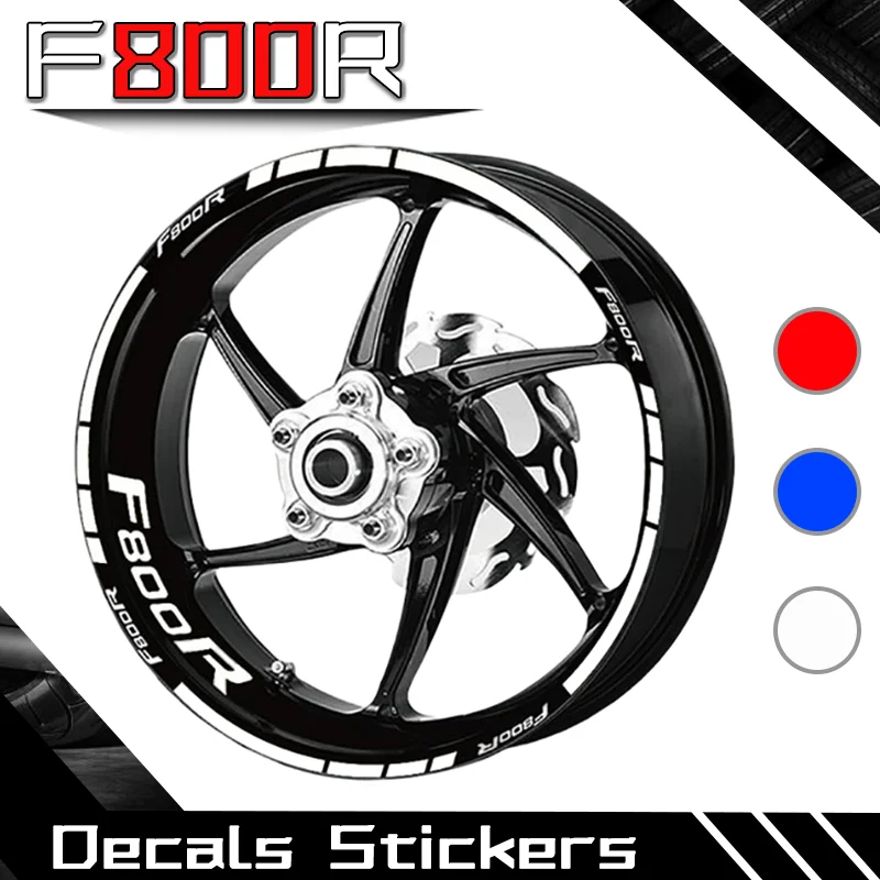 

Motorcycle Front Rear Wheel Stickers For BMW F800R F800 R f800r Tire Stripes Reflective Waterproof Decal Stickers Kit