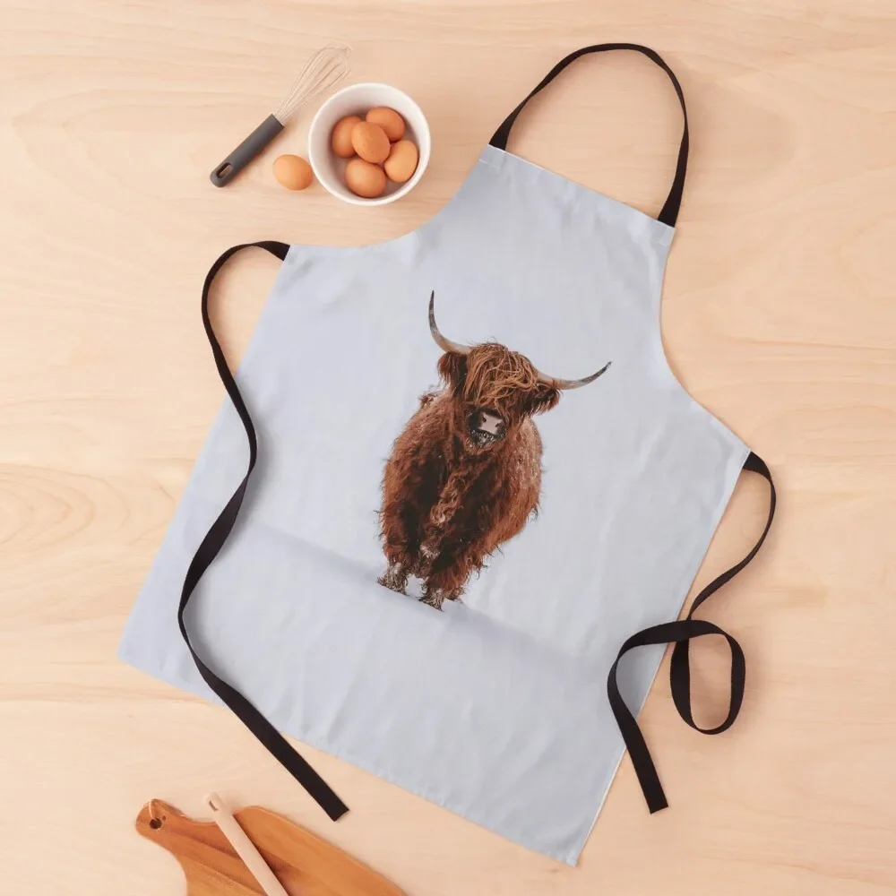 

Highland cow Apron Smock for hairdressing Kitchen Supplies Idea Goods Kitchens Accessories Apron