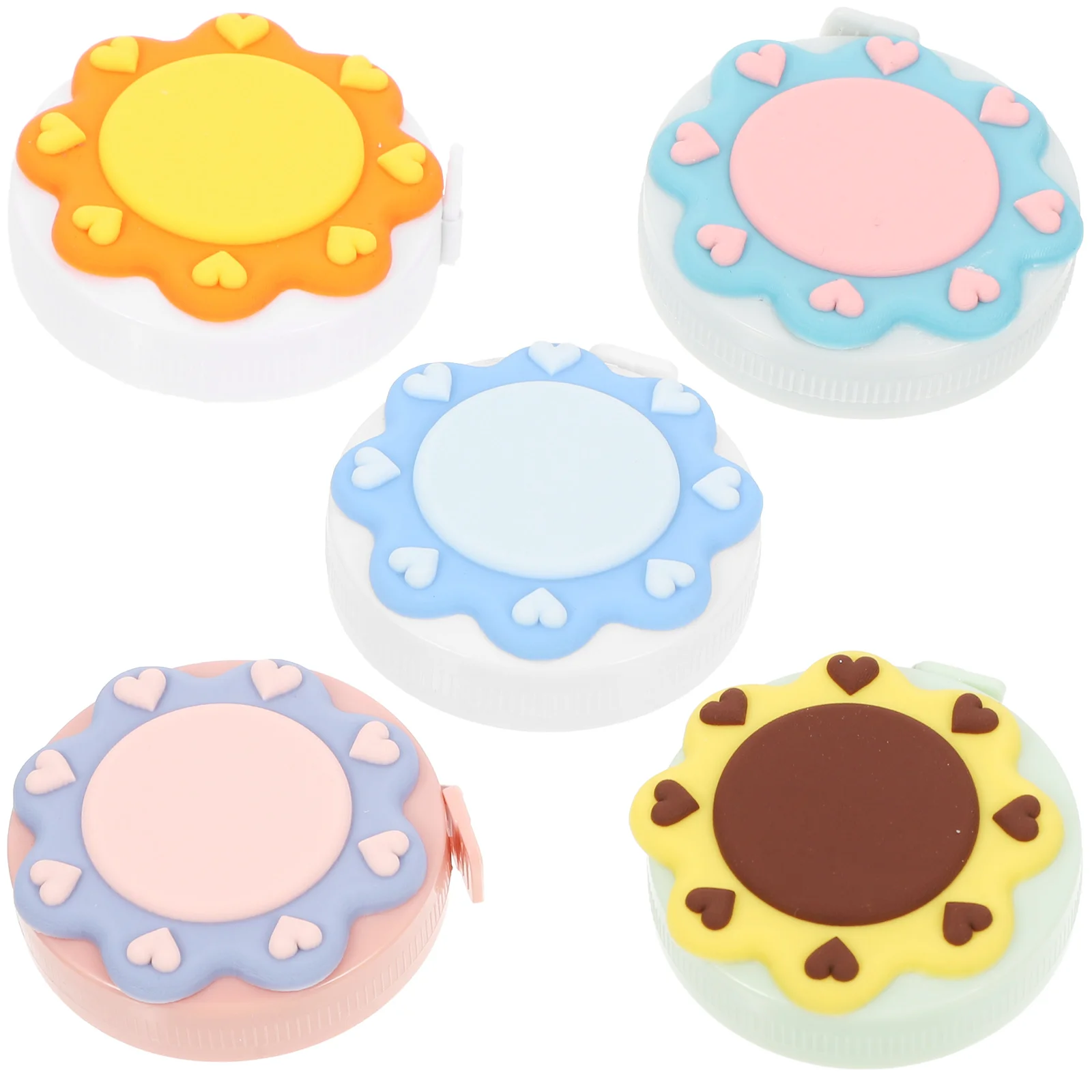 

5pcs Mini Tape Measure Set Small Retractable Body Measuring Soft Dual-Sided Durable for Tailors Seamstresses Clothing Craft