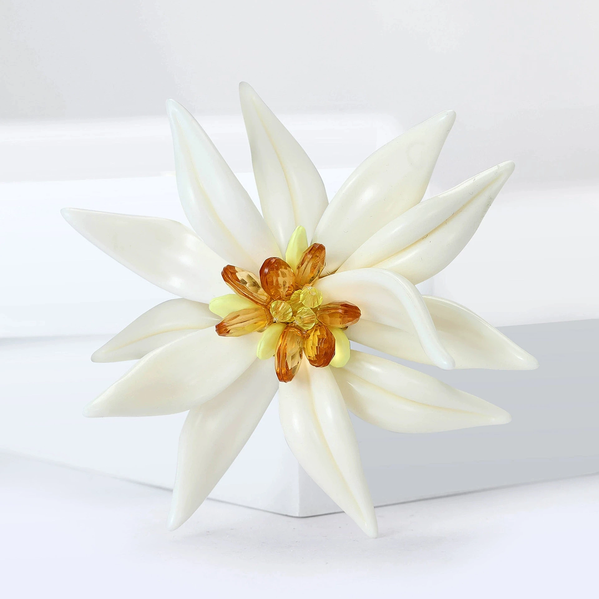 Rural style enamel velvet flower brooch Korean version simple temperament women's suit decoration chest accessory