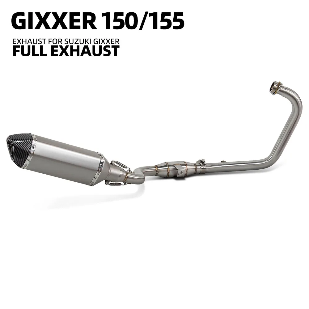 

Gixxer155 Exhaust System For Suzuki GIXXER150 SF155 SF150 GSX150F Motorcycle Escape Pipe Street Bike Manifold 370mm Muffler