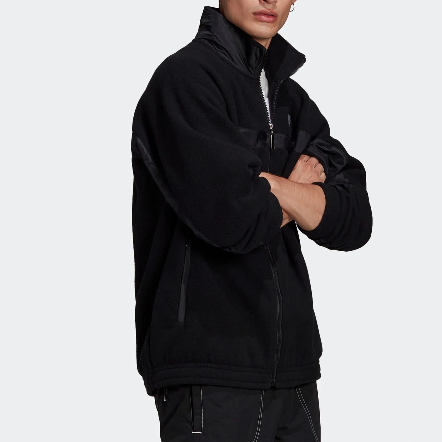 Adidas Originals Mens Trefoil Logo Retro Hooded Fleece Jacket GD9428