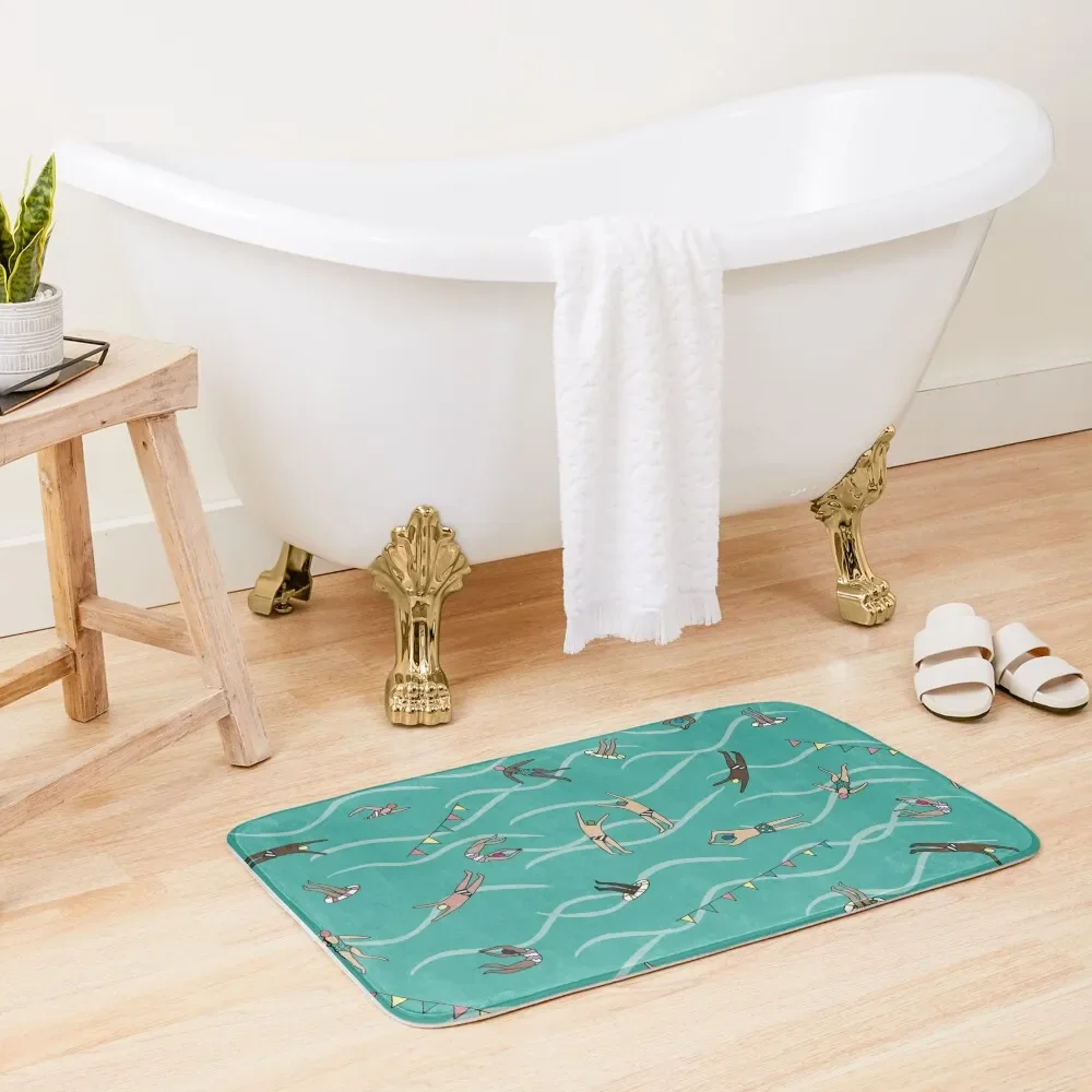 

Sunday Swim Bath Mat Kitchens Absorbent Bathroom Water Absorbent Household Items Mat