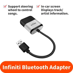 GITANK USB iPod Bluetooth 5.3 Car Adapter for Infiniti G37/M37/Q70/EX/FX35/JX/FX/QX50/QX60/QX80/M & NMC Patrol/Qashqai/Murano