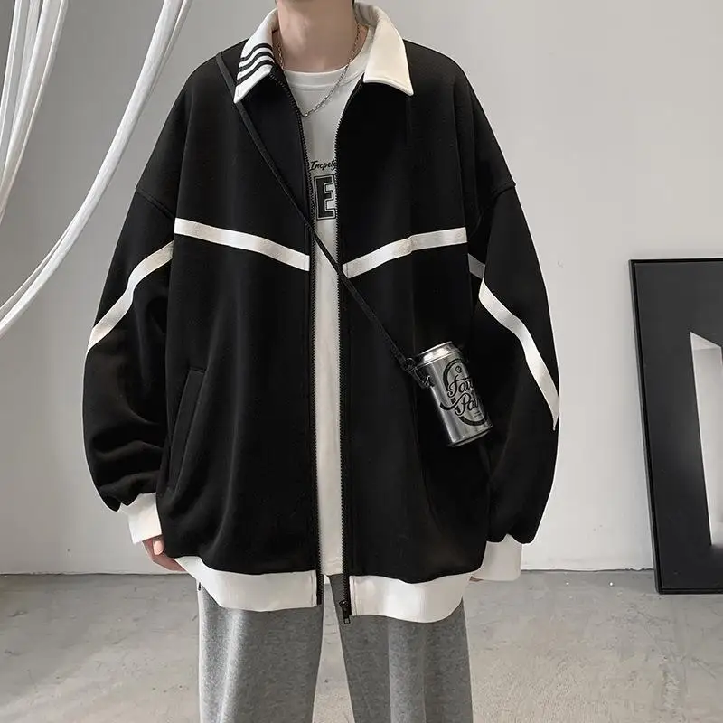 2024 New Korean Men's Jacket I Trendy Autumn And Winter Top Casual Loose Jacket Versatile Hong Kong Style Baseball Jacket