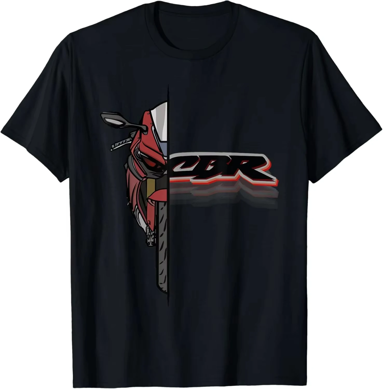 

25 Summer New Fire Blade Sports Motorcycle T-shirt Hip Hop Retro T-shirt High Quality Sales Popular Style Ins T-shirt Large Size
