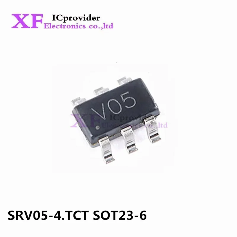 100PCS SRV05-4.TCT SOT23-6 SRV05 SOT23 V05 SRV05-4 SRV05-4-P-T7 SOT SMD New and Original  set