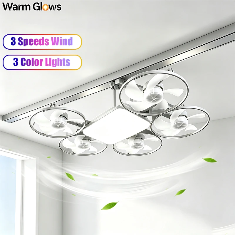 E27 2 In 1 Fan Light Bulb Drone Design Remote Control Ceiling Fan Lamp AC 85-265V For Home Bedroom Restaurant Drone Design