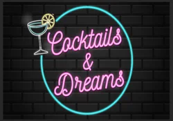 Cocktail Dreams Neon Style Metal Sign Man Cave Bar Pub Party Shed Drink wall decor room decor vintage