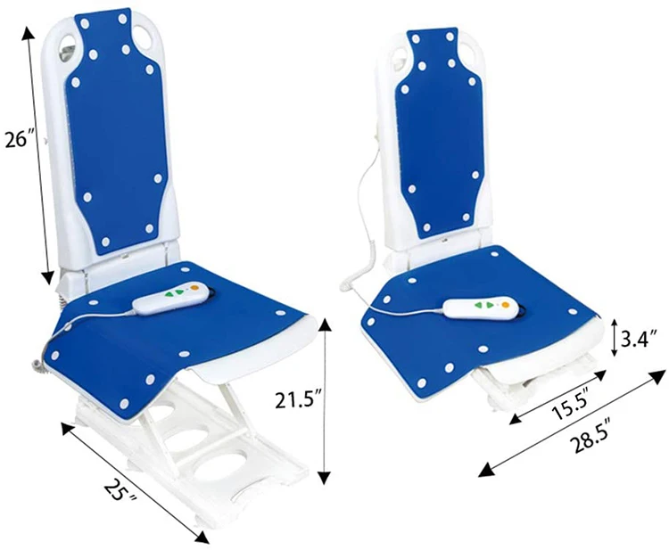 Electric Drive Medical Bellavita Auto Bath Tub Chair Seat Lift Max. Load 140kg RS-BM3