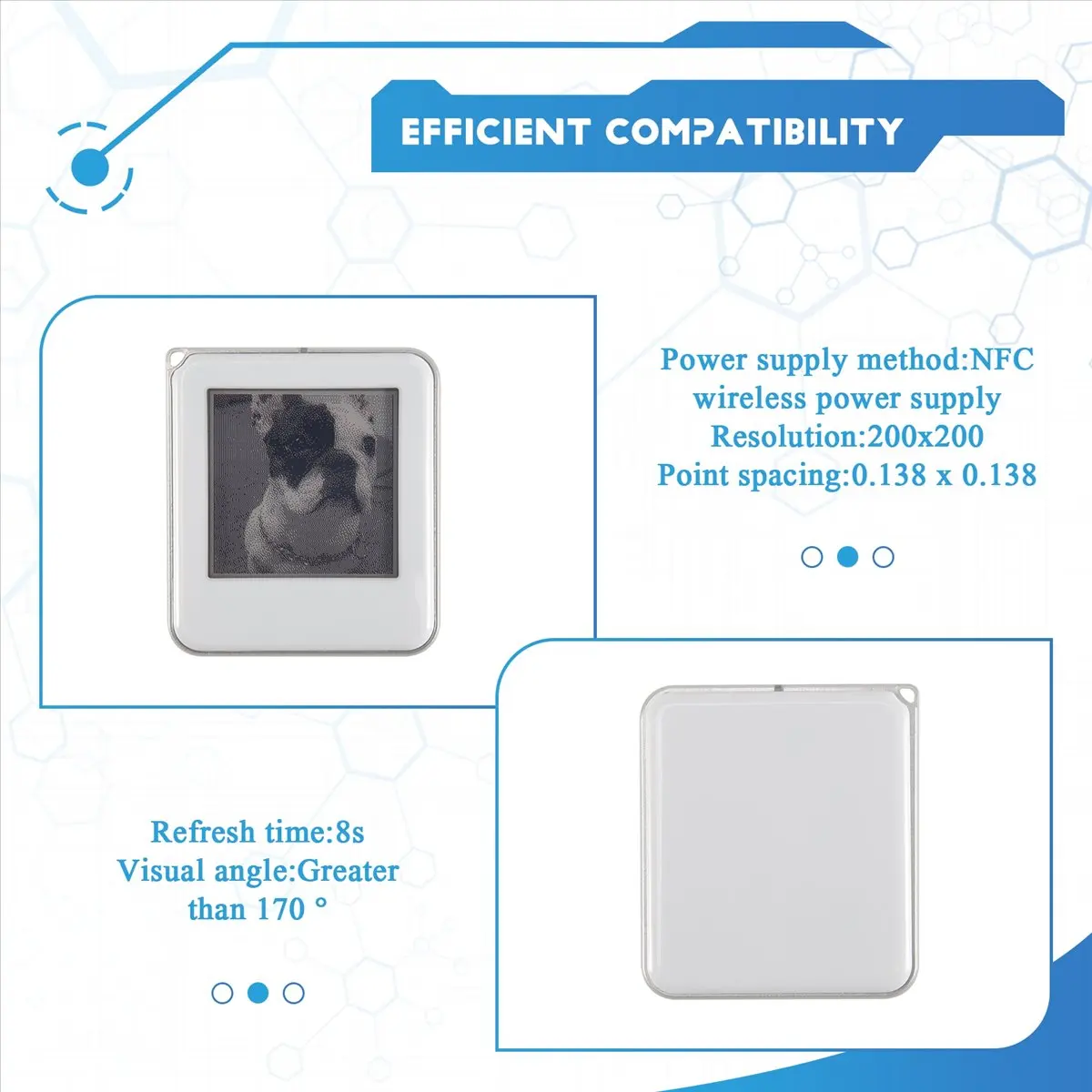 newT77 NFC Function Keyring 1.54-Inch Three Color Display Screen Image Wireless Transmission Keychain Ink Screen