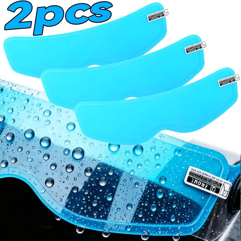 

Прозрачная нано-пленка для мотоциклистов, легко наносится для лучшей видимости, езды на велосипеде, 1/2 шт., противодождевая противотуманная наклейка на шлем, оборудование