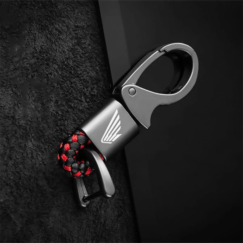 سلسلة مفاتيح معدنية للدراجات النارية حلقات حدوة الحصان الدوارة لهوندا CRF CB CR XR CRM CBR 125 250 300 350 400 500 600cc