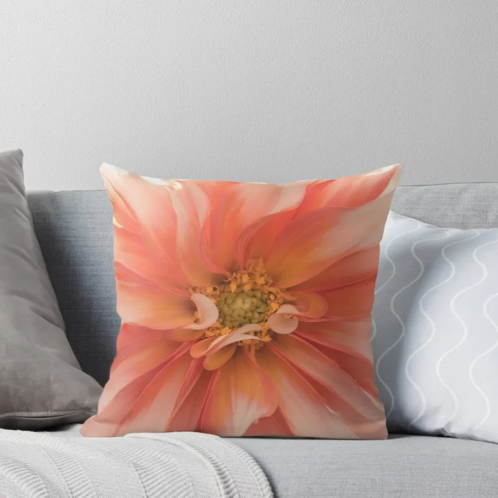 Orange Dahlia Throw Pillow autumn pillowcase ornamental pillows pillow