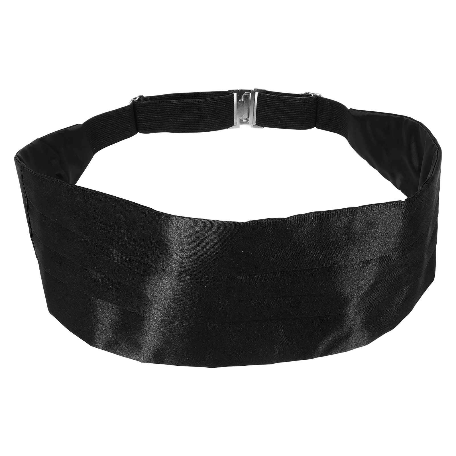 Black Cumberbund Men Dress Girdle Satin Waist Belts Adjustable Formal Cummerbund Set Bow Tie Tuxedo Accessories