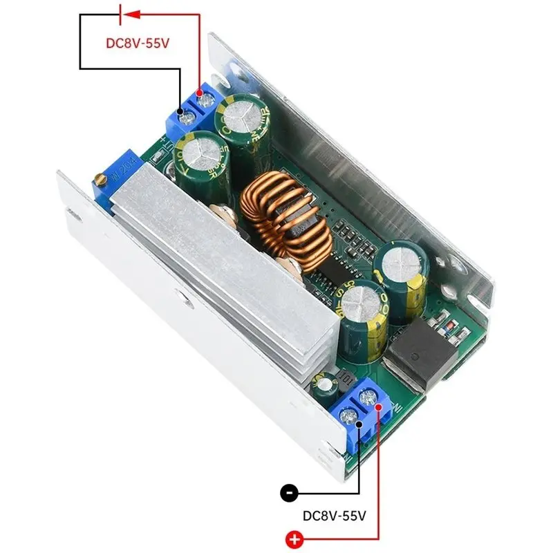AC88-For Dc-To-Dc 200W 15A Step-Down Conversion Module For Dc 8-55V Input To 1-36V Output Buck Converter Voltage Regulator