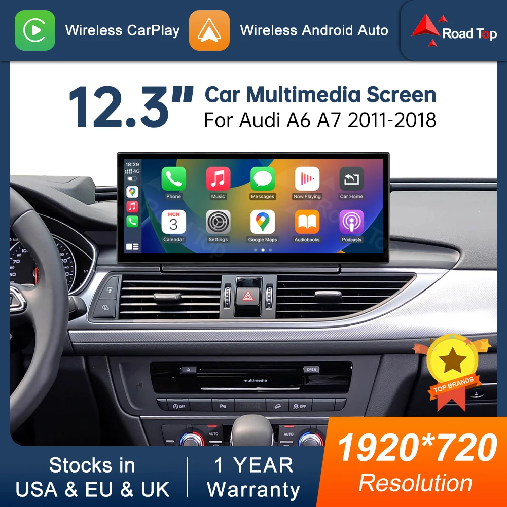 12.3'' Touch Screen for Audi A6 A7 3G MMI HN+ RMC MHI2 Multimedia