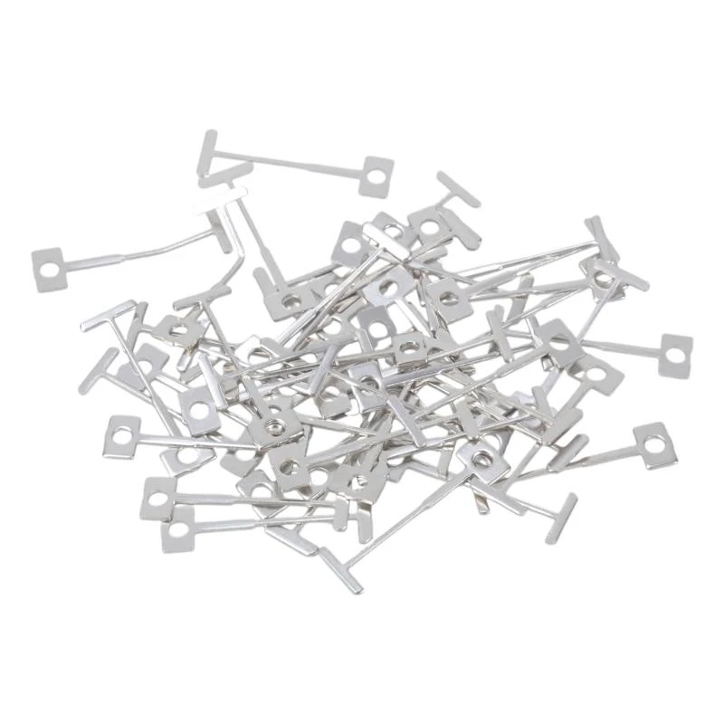 

652F 50 Pcs Tile Leveling Steel Tile Leveling Spacers System Replacement T-pins for Professional Tile Builing Walls