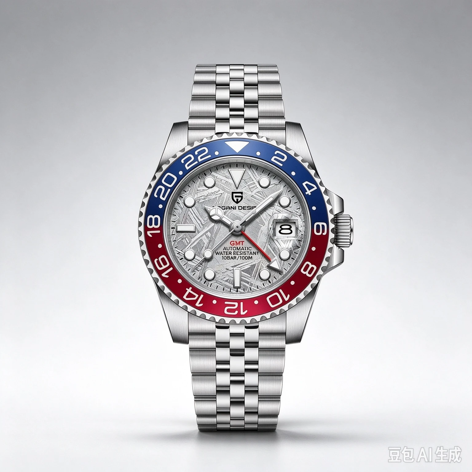 2026 PAGANI DESIGN V2 40MM Pepsi Meteorite Dial Men Mechanical Watch 100M Waterproof Jubilee Watch Strap Sapphire Glass Stainless Steel Automatic Watch for Men Gift Watch