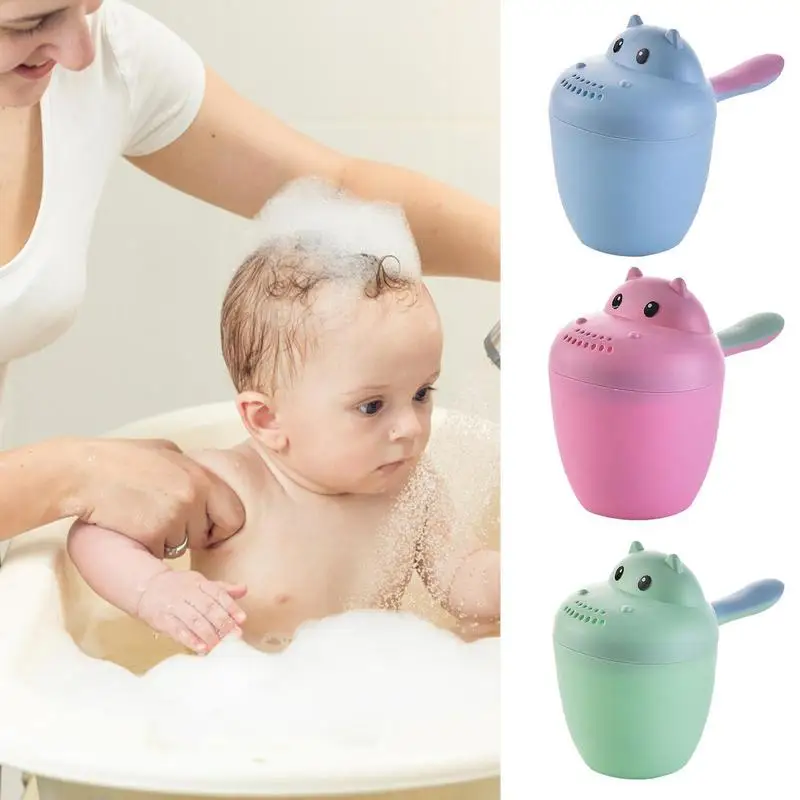 

Baby Bath Cup Hippopotamus Shampoo Rinse Cup For Kids Baby Bath Pail Tear Free Baby Rinser Pail Protecting Infant Eyes Kid Gift