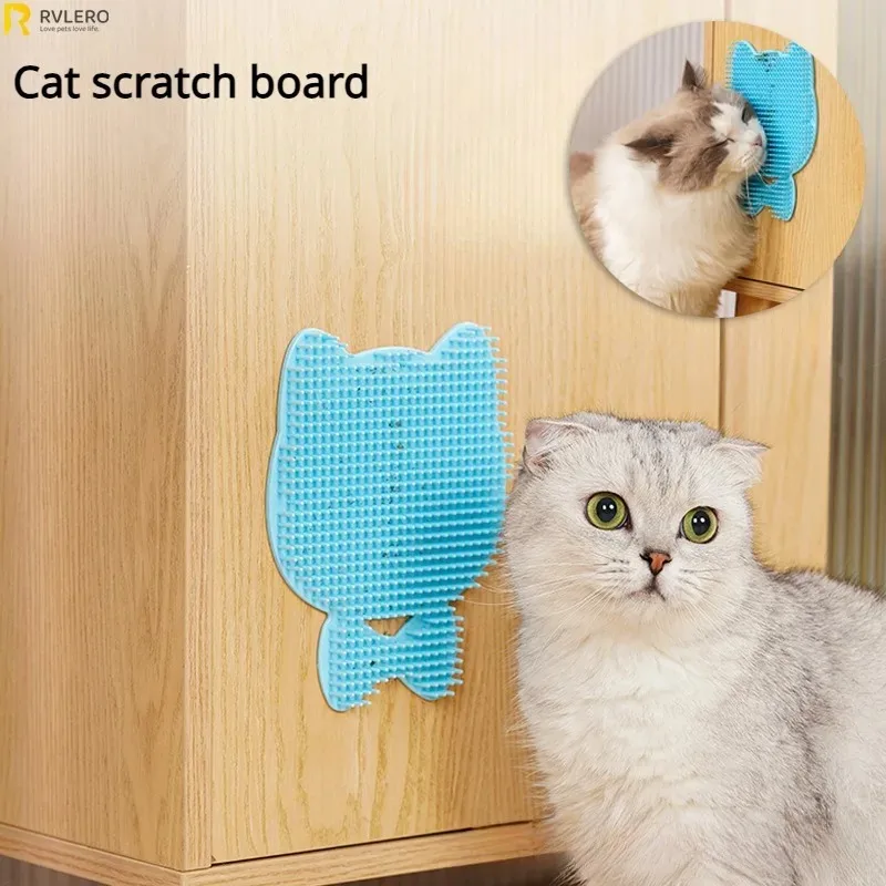 Cat Scratching Board Pet Brush Comb Plastic Scrapy Board Self Service Massage Sticker Remove Floating Hair Brush Pet Supplies