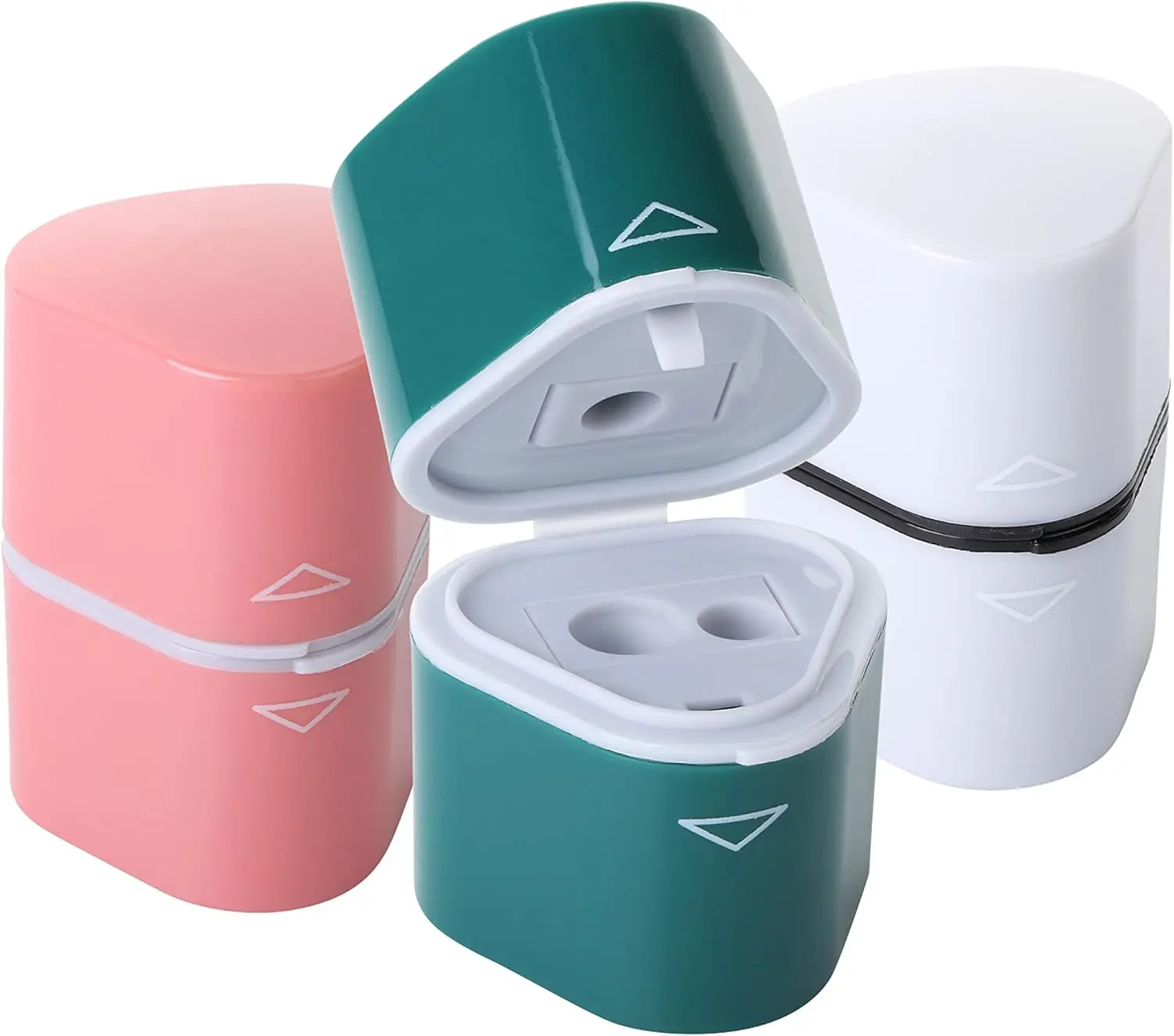 

3-Pack Manual Pencil Sharpener for Colored Pencils, 3 Hole Jumbo Size, Ideal for Artists and Art Supplies