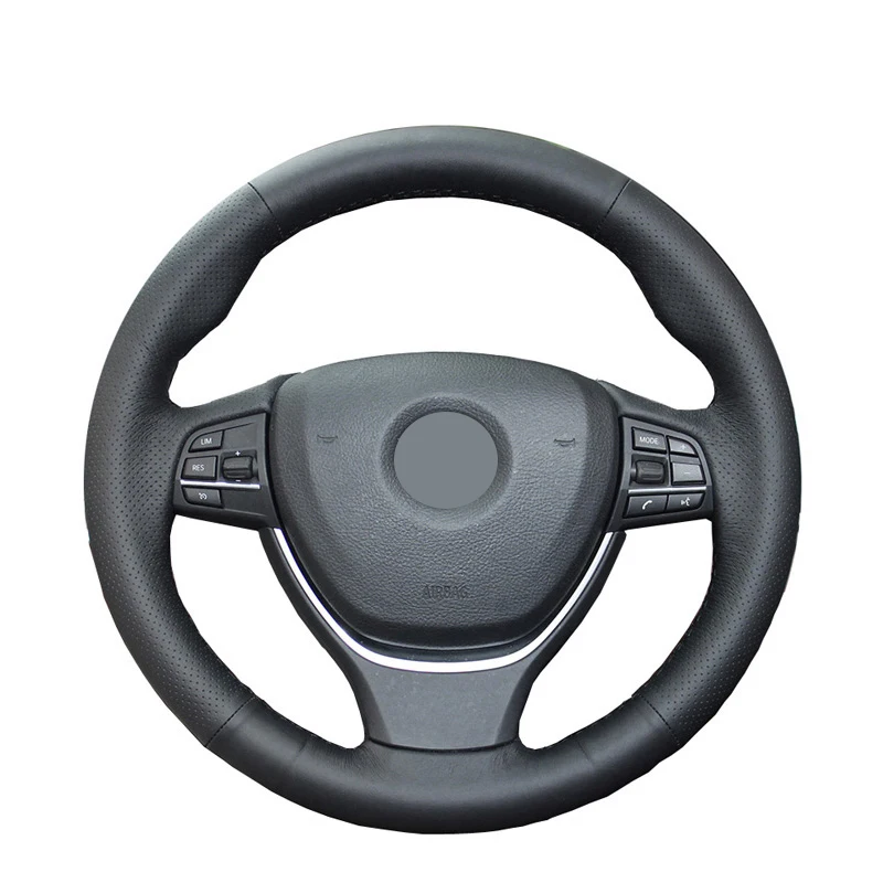 

Hand Sewing Car Steering Wheel Cover for BMW F10 2014 520i 528i 2013 2014 730Li 740Li 750Li Genuine Leather Car Accessories