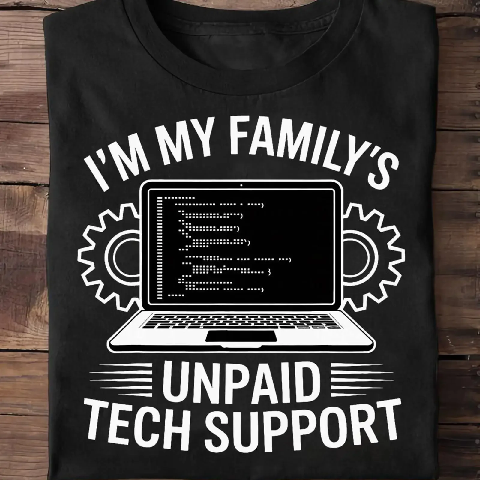I'm My Family's Unpaid Tech Support Funny T Shirt Computer Engineer IT Programmer Coder  vintage Washed Soft Stretched fashion