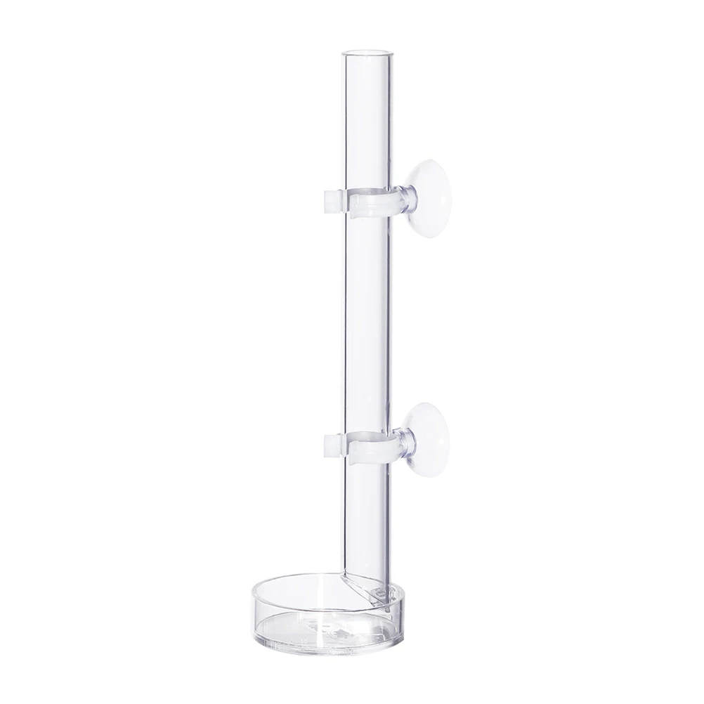 

2 X 27cm Feeding Tube Pot Shrimp Food Acrylic Fish Tank Feeder Hatchery Earth Tones Durable Safe Transparent Design Easy