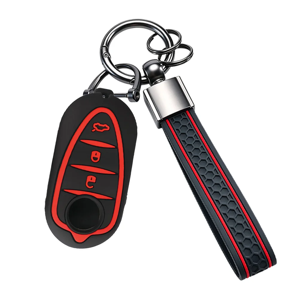 New Silica Gel Car Key Cover Case For Alfa Romeo Mito Giulietta 159 4C GTA ect. 3 Buttons Key Auto Key Shell Protection Cover