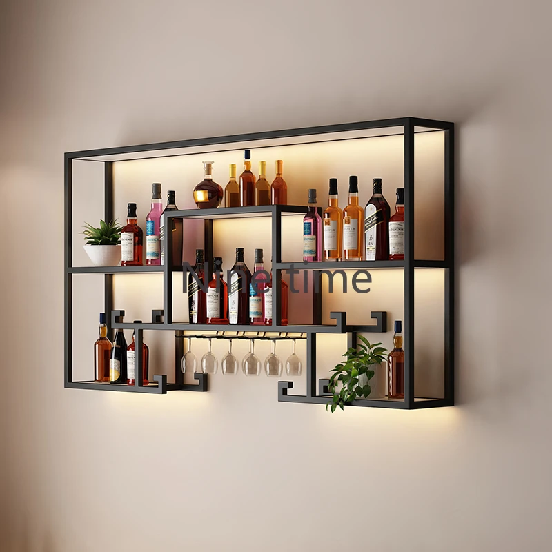 

Retail Unique Wine Cabinets Holder Patio Liquor Industrial Bar Cabinet Whisky Corner Botellero Vino Stockage Vin Hotel Furniture