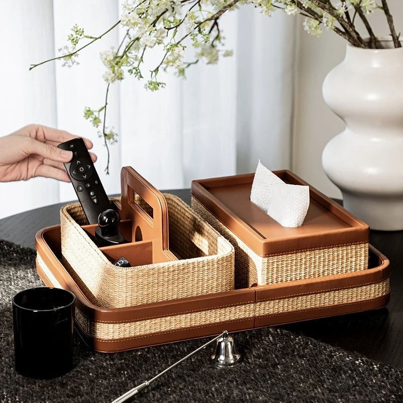 For Household Living Room High-end Tissue Box, Desktop Remote Control,  Storage Box
