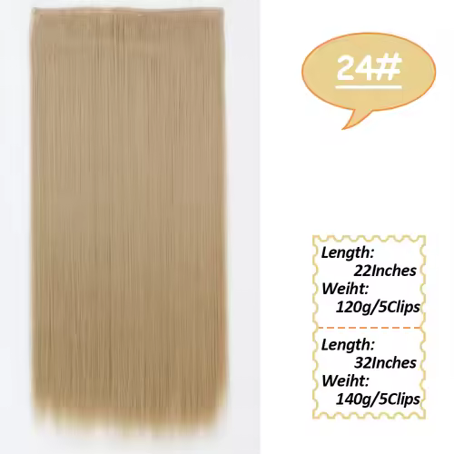 NICESY Synthetic Long Wavy 5 Clips Hair Extensions 22Inch/32Inch Clip On Hair Extensions High Tempreture Fake For Women - Image 37