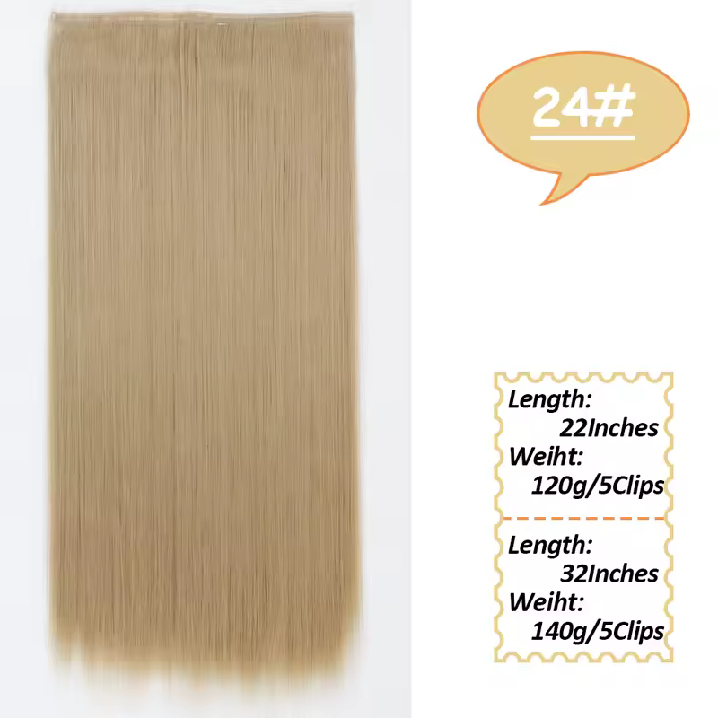 NICESY Synthetic Long Wavy 5 Clips Hair Extensions 22Inch/32Inch Clip On Hair Extensions High Tempreture Fake For Women - Image 37