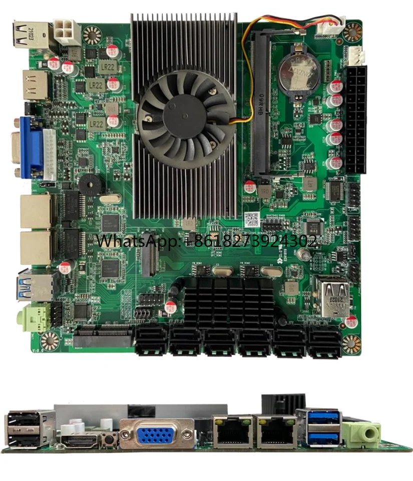 Original N5095 storage NAS motherboard server hot-swappable dual-network ITX motherboard 12SATA Gigabit Ethernet port