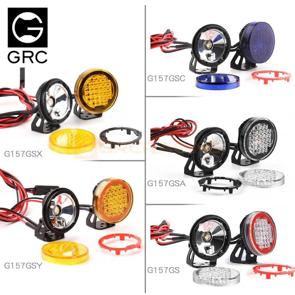 GRC 22mm circular spotlight ARB style front bumper auxiliary lighting applied to 1/10 RC remote control car TRX-4 TRX-6 SCX10
