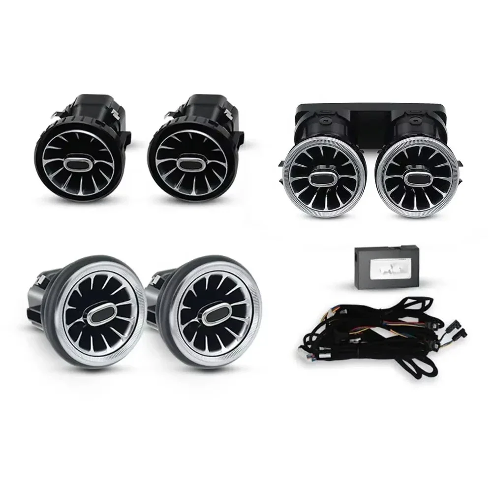 Car Front And Rear Turbine Air Vents Air Outlet 8/64 Colors Ambient Light For Mercedes G-class W464 G-wagon G550