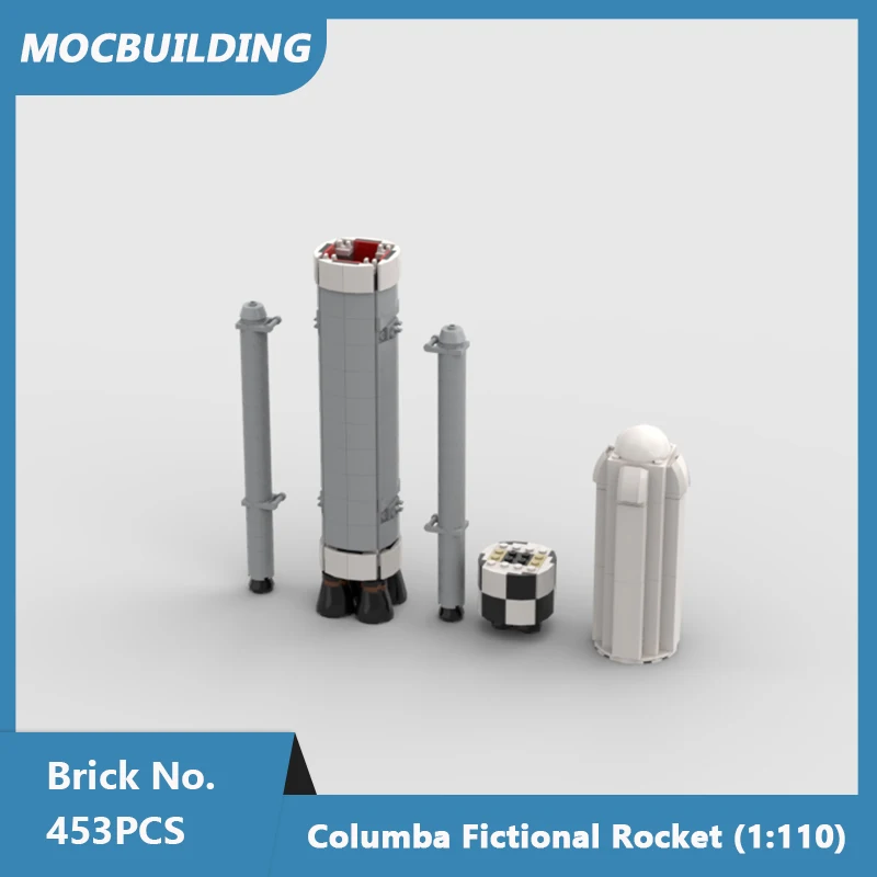 MOC Building Blocks 1:110 Vostok 1 Capsule-Rocket & Columba Fictional Rocket Model Space Series Assembled Bricks Xmas Toys Gifts