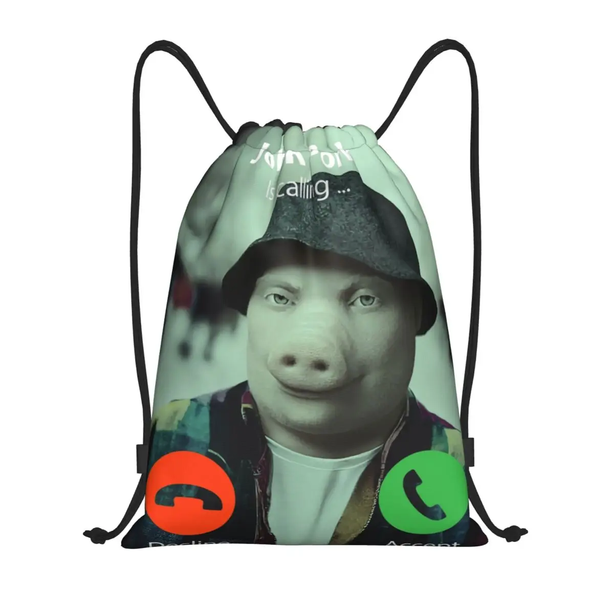 

John Pork John Pork Is Calling Рюкзак на шнурке Спортивная спортивная сумка для мужчин и женщин Сумка для покупок