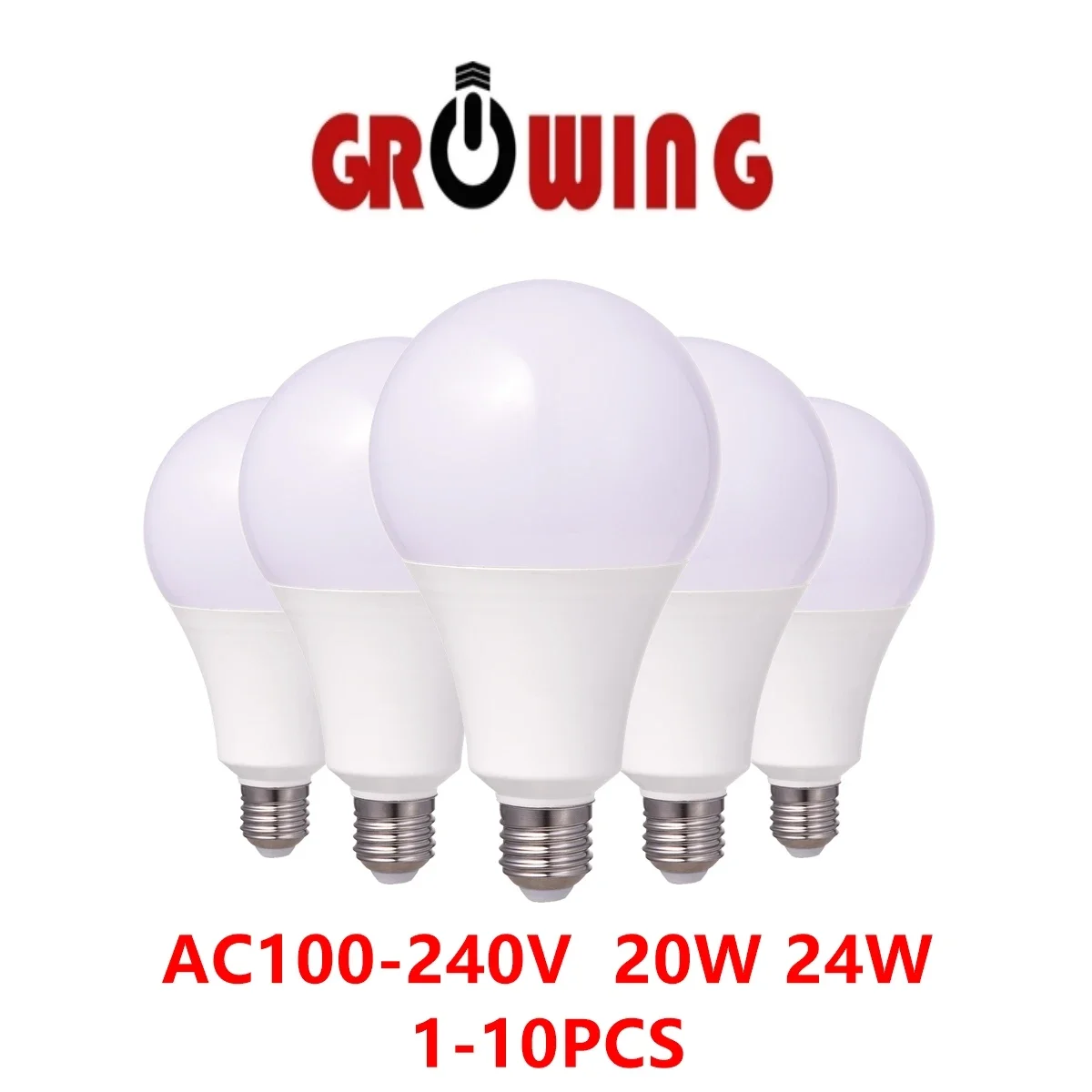 1-10PCS LED high power bulb A80 AC120V 220V E27 B22 20W 24W high light efficiency no strobe suitable for mall home lighting