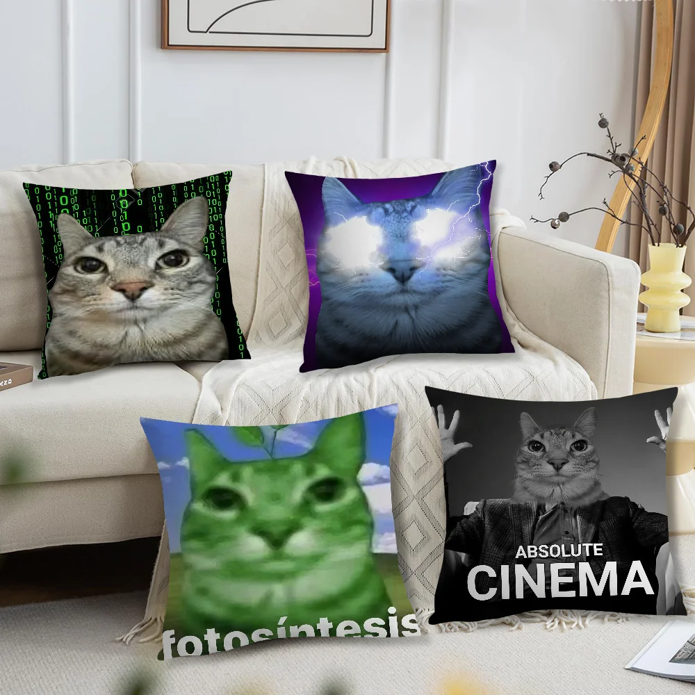 Funny Cat Emojis cushion cover For Pillow Sofa Printing Decoration Room Home Office Coffee Shop Car Nordic Simplicity