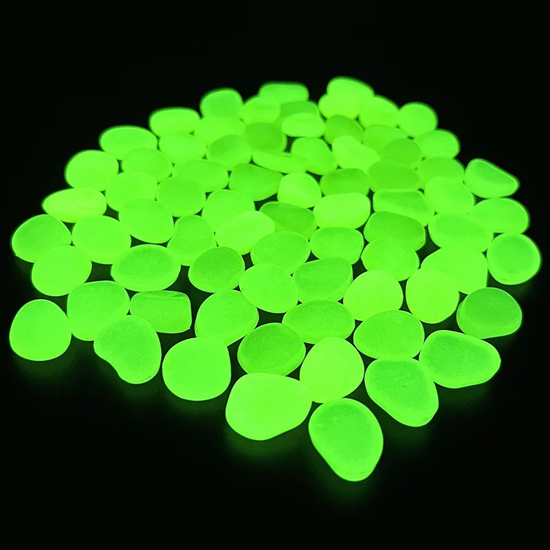 25/50pcs Glow Stones For Outdoor Garden Trail Patio Lawn Pebble Decoration Glow In Dark Home Decor Luminous Stones